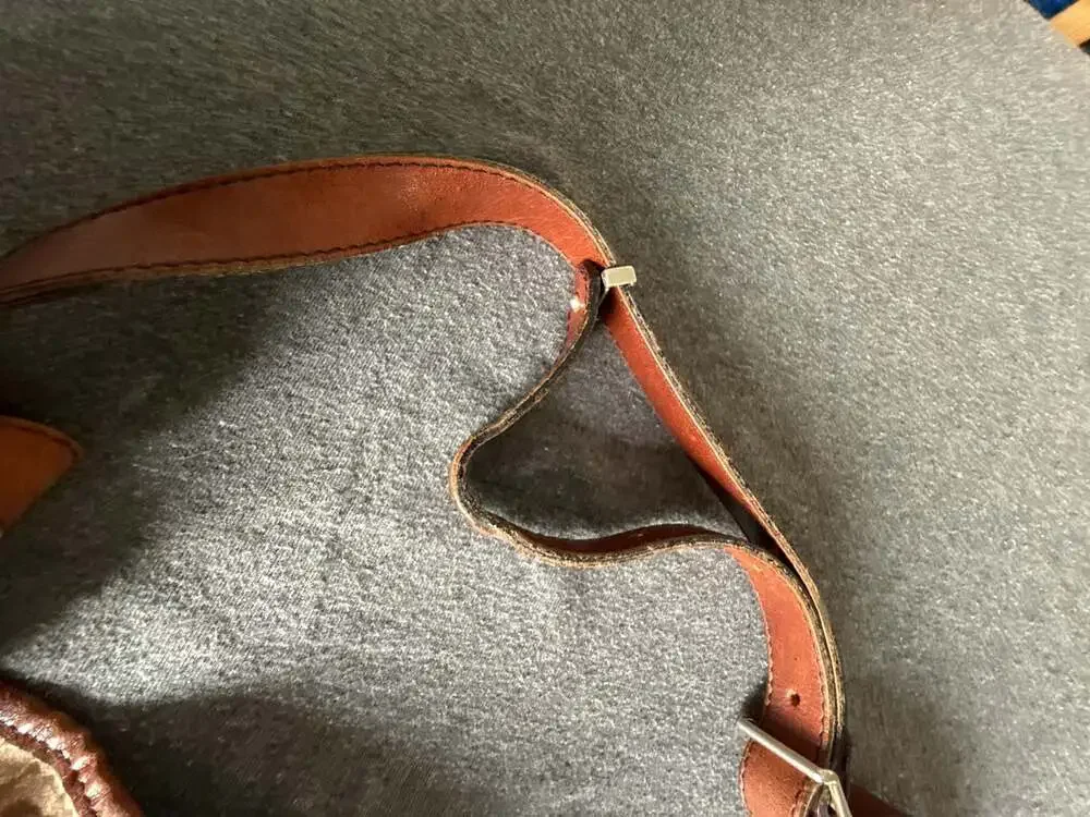 Oroton Australia Genuine Cowhide Brown Leather Crossbody Shoulder Bag